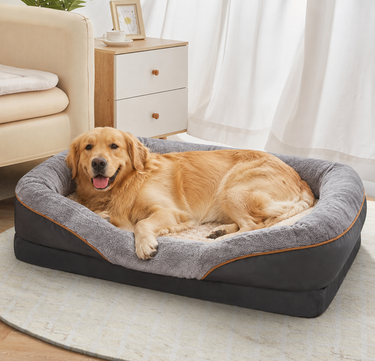 Orthopedic Memory Foam Dog Bed – Washable Cover
