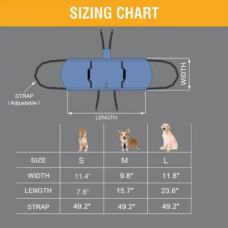 Dog Sling Carrier for Large Dogs Support Recovery Sling Breathable Stair Helper Adjustable Heavy Duty Walking Aid for Disabled