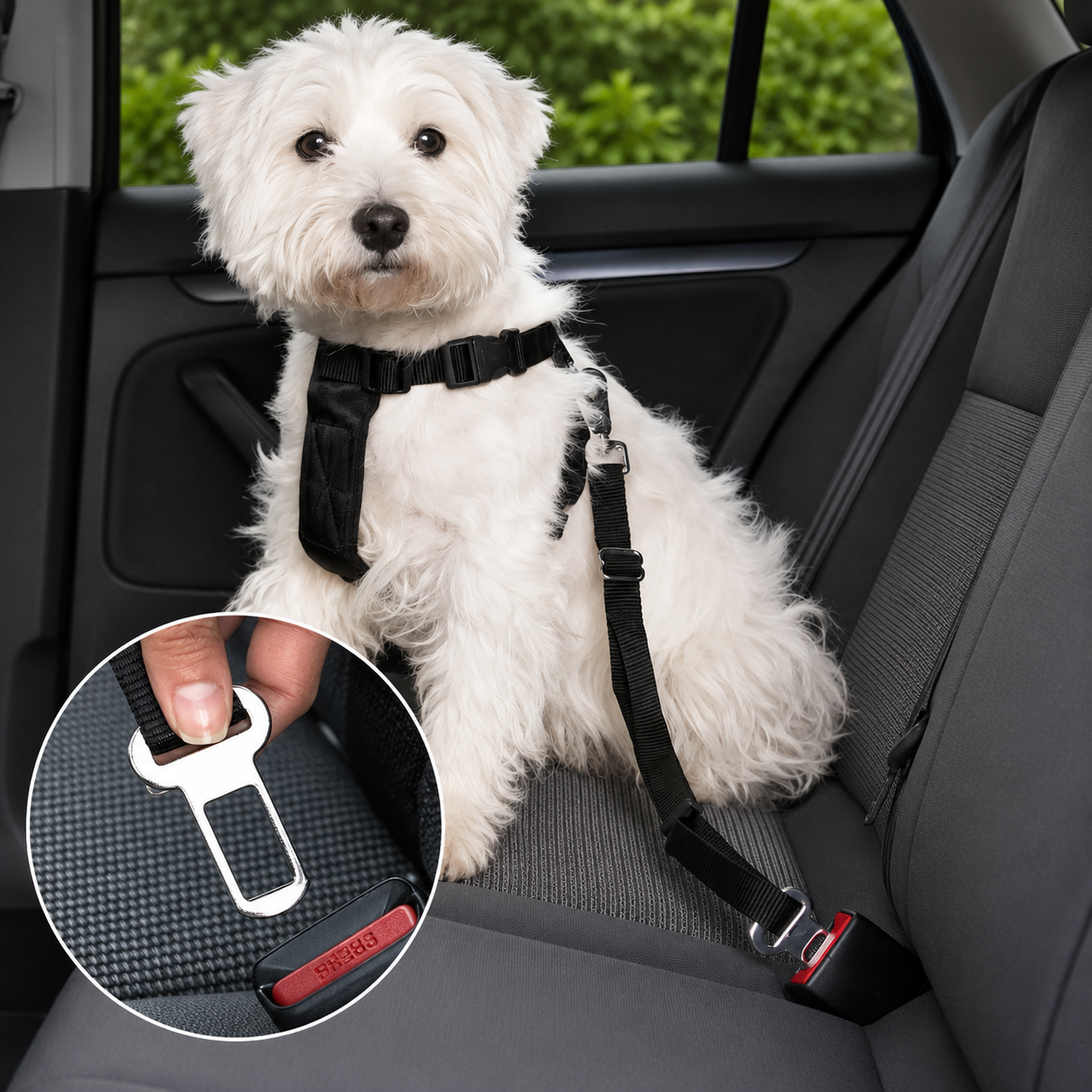 Dog Seat Belt Clip Adapters – Car Leash Safety Restraint