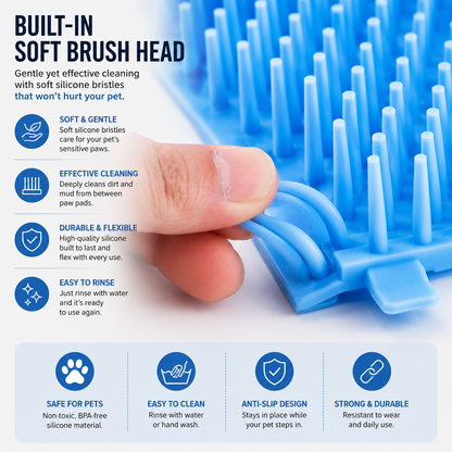 Portable Dog Paw Cleaner Cup – Soft Silicone Wash Brush